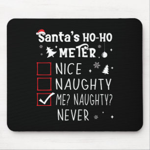 Nice Naughty Me Naughty Never Christmas List 1  Mouse Mat