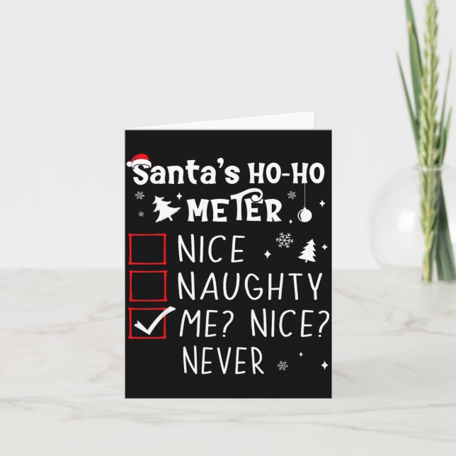 Nice Naughty Me_ Nice_ Never_ Christmas List Santa Card (Front)