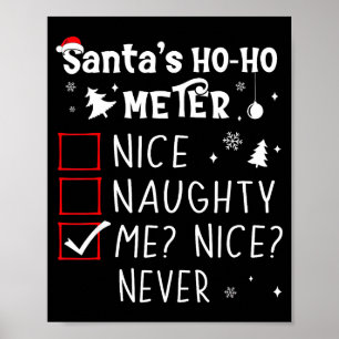Nice Naughty Me_ Nice_ Never_ Christmas List Santa Poster