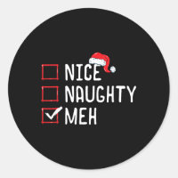 Nice Naughty Meh Christmas List