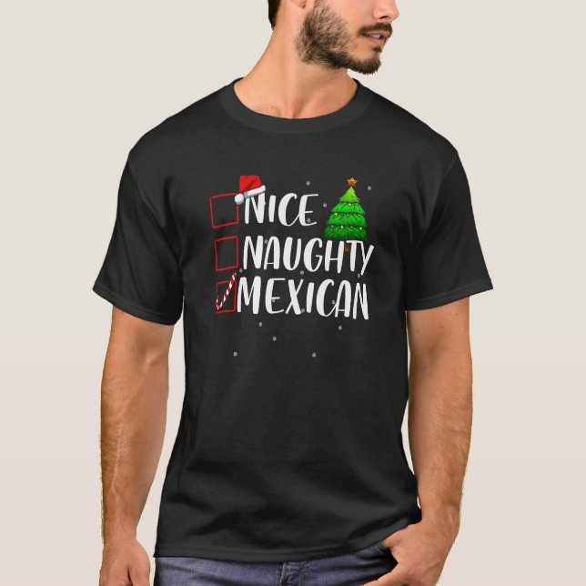 Nice Naughty Mexican Christmas Matching Top Premiu (Front)