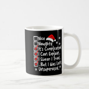 Nice Naughty Multi Checklist Funny Christmas List Coffee Mug