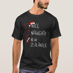 Nice Naughty New Zealander Christmas New Zealand H T-Shirt
