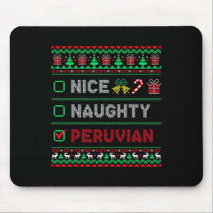 Nice Naughty Peruvian Christmas Checklist Peru Mouse Mat