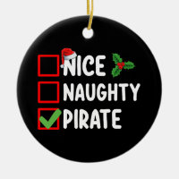 Nice Naughty Pirate Family Matching Christmas List