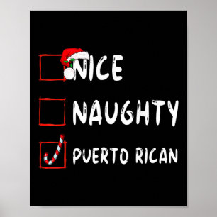 Nice Naughty Puerto Rican Christmas Puerto Rico 1 Poster