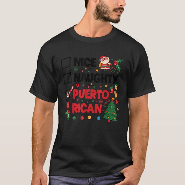 Nice Naughty Puerto Rican Puerto Rico Women Christ T-Shirt (Front)