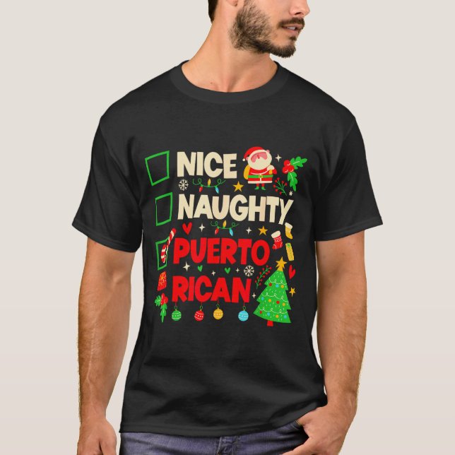 Nice Naughty Puerto Rican Puerto Rico Women Christ T-Shirt (Front)