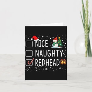 Nice Naughty Redhead  Card