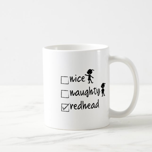 Nice Naughty Redhead - Xmas Gift Idea Funny Christ Coffee Mug (Right)