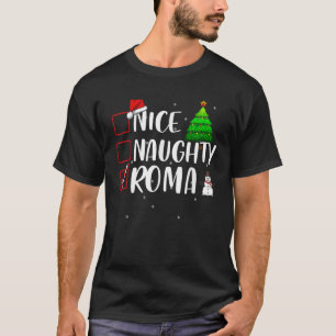 Nice Naughty Roma Gypsy Christmas Matching Top