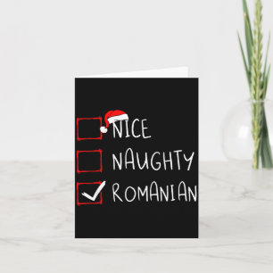 Nice Naughty Romanian Christmas Romania Heritage R Card