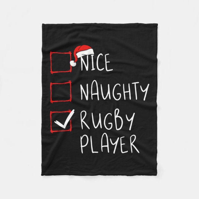 Nice Naughty Rug1  Fleece Blanket (Front)