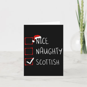 Nice Naughty Scottish Christmas Scotland Heritage  Card