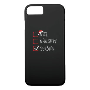 Nice Naughty Serbian Christmas Heritage iPhone 8/7 Case