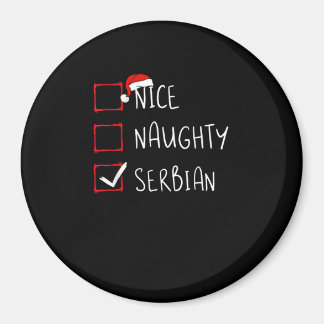 Nice Naughty Serbian Christmas Heritage Magnet