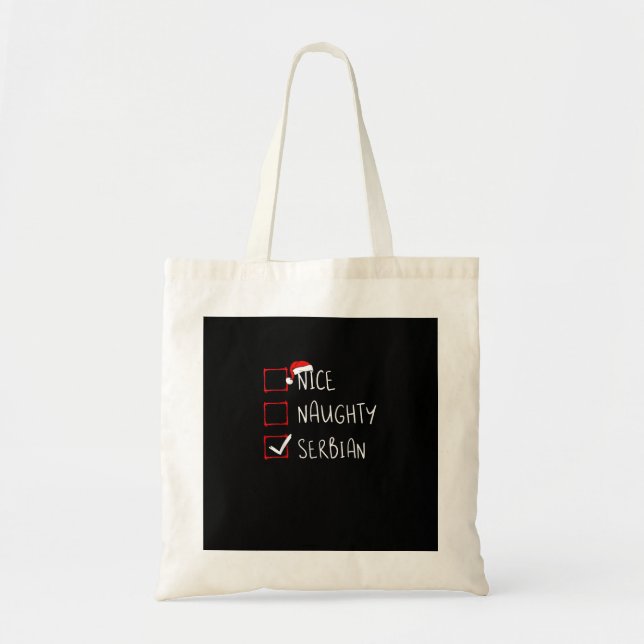 Nice Naughty Serbian Christmas Heritage  Tote Bag (Front)