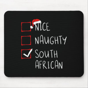 Nice Naughty South African Christmas South Africa Mouse Mat