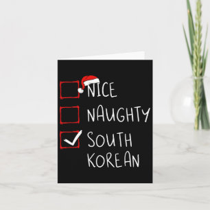 Nice Naughty South Korean Christmas South Korea He Card