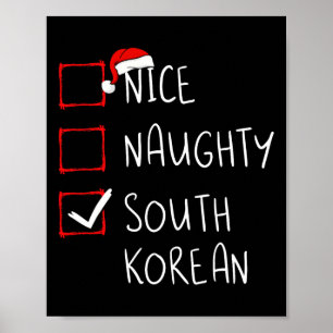 Nice Naughty South Korean Christmas South Korea He Poster