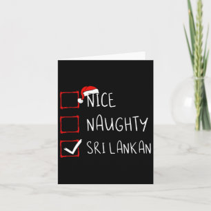 Nice Naughty Sri Lankan Christmas Sri Lanka Herita Card