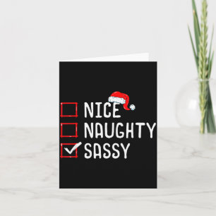 Nice Naughty Sy Christmas List  Card