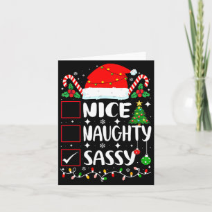 Nice Naughty Sy Christmas List  Card