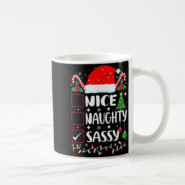 Nice Naughty Sy Christmas List  Coffee Mug (Right)