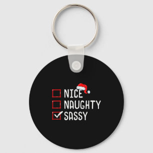 Nice Naughty Sy Christmas List Key Ring