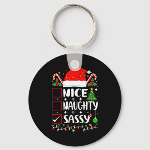 Nice Naughty Sy Christmas List Key Ring