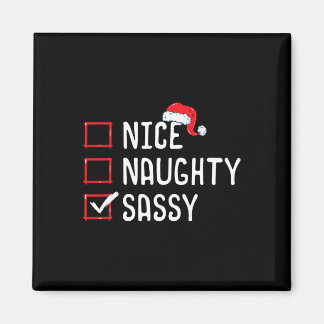 Nice Naughty Sy Christmas List Magnet