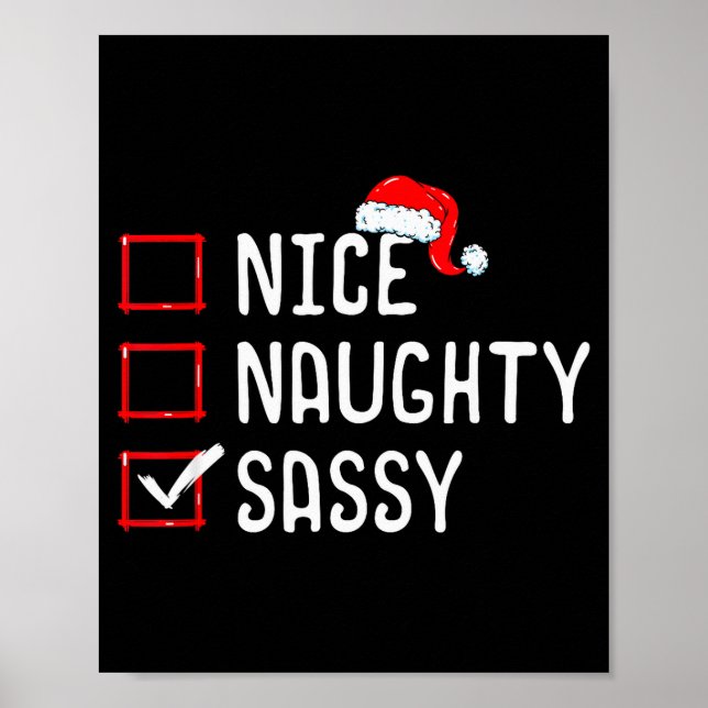 Nice Naughty Sy Christmas List  Poster (Front)