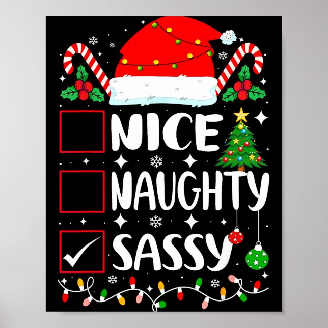 Nice Naughty Sy Christmas List  Poster (Front)