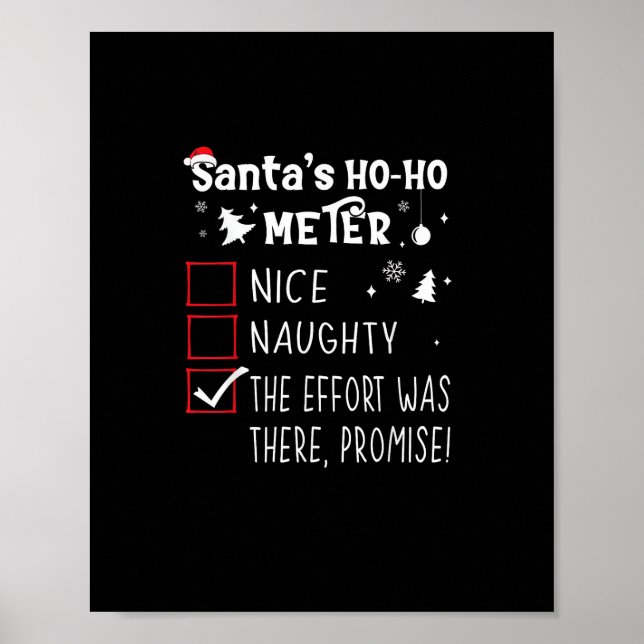 Nice Naughty The Was There Promise Christmas  Poster (Front)