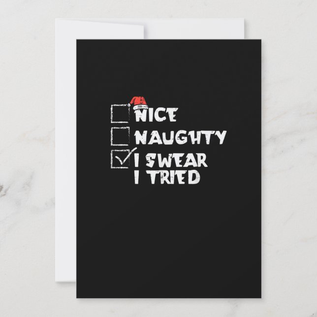 Nice Naughty Tried My Best Holiday Humor (Front)