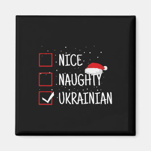 Nice Naughty Ukrainian Funny Christmas Gifts Magnet