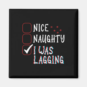 Nice Naughty Videos Games Gamer Fun Lag Christmas Magnet