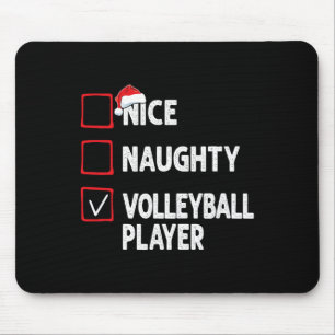 Nice Naughty Volleyball Player Boys Christmas Girl Mouse Mat