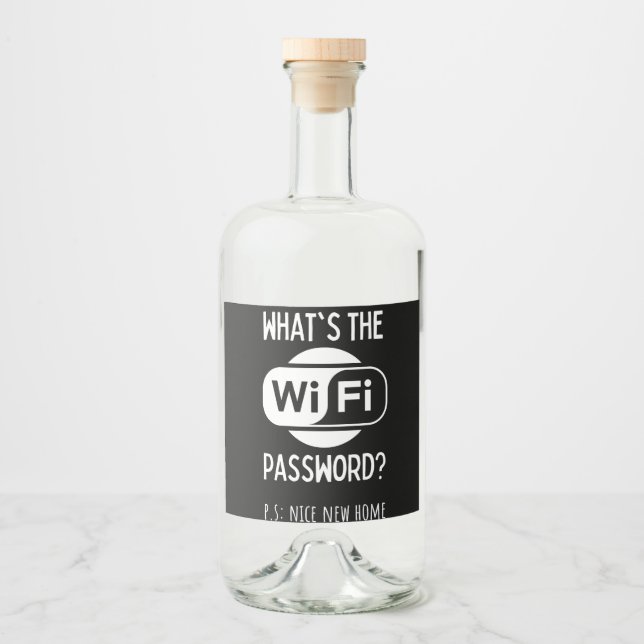 nice new home liquor bottle label (Front)