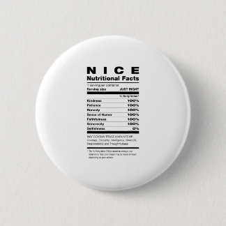 Nice Nutritional Facts Ingredients Chri 6 Cm Round Badge