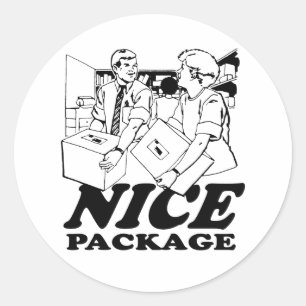 NICE PACKAGE CLASSIC ROUND STICKER