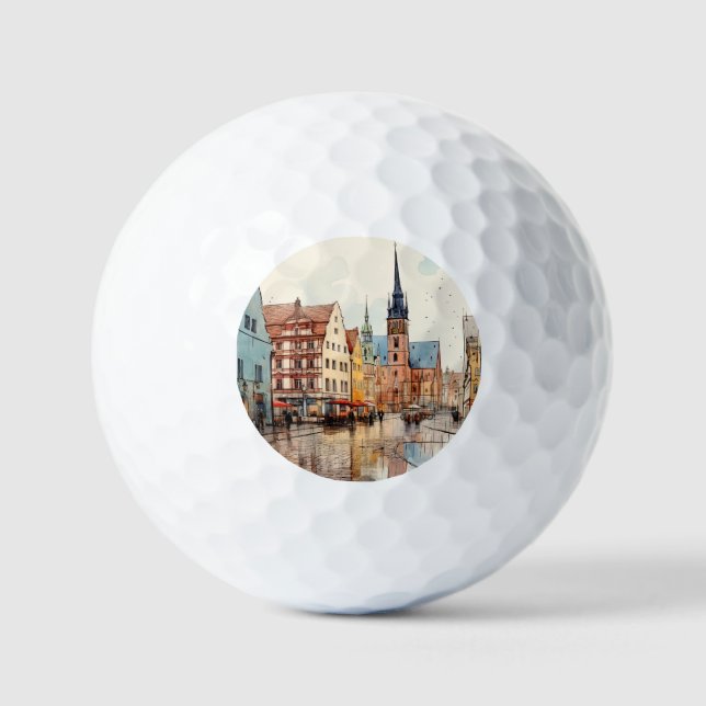 Nice painted Munich Golf Balls (Front)