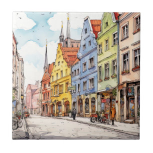 Nice painted Munich Tile