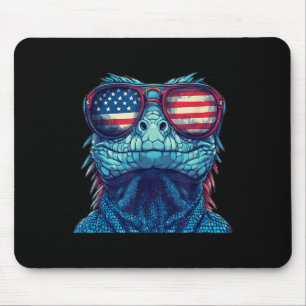 Nice Patriotic Reptile Costume For Lizard And 4th  Mouse Mat