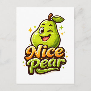 Nice Pear - Feelin Fruity - Foodie Fiends Postcard