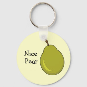 Nice Pear -- Fruity, Flirty Design Key Ring