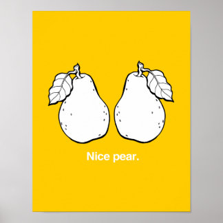 NICE PEAR - WHITE -.png Poster