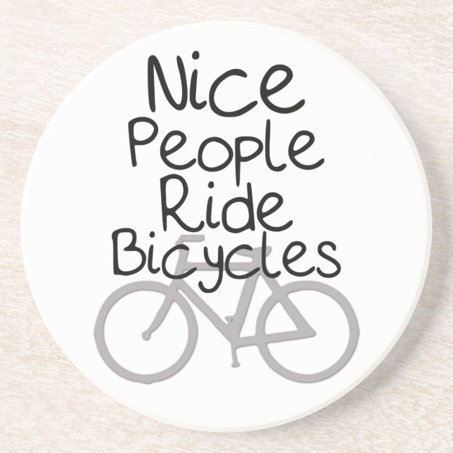 Nice People Ride Bicycles Coaster (Front)