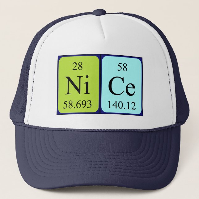 Nice periodic table name hat (Front)