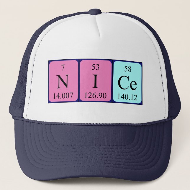 Nice periodic table name hat (Front)